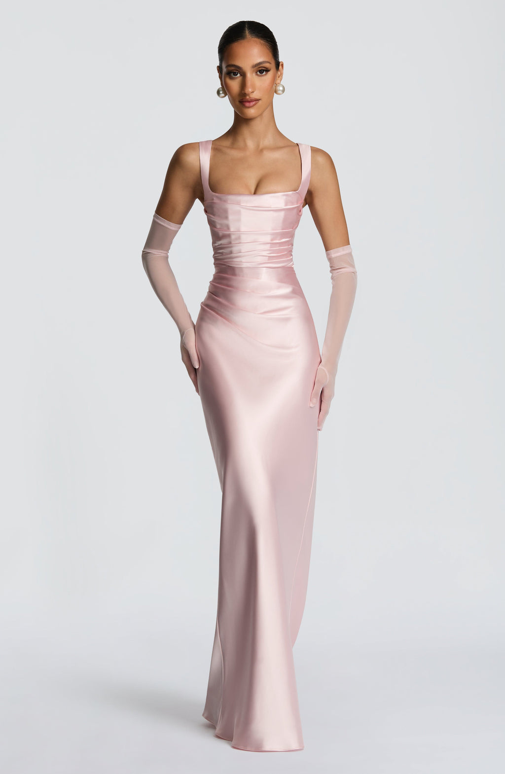 Flourenne Calandra Maxi Dress in Blush
