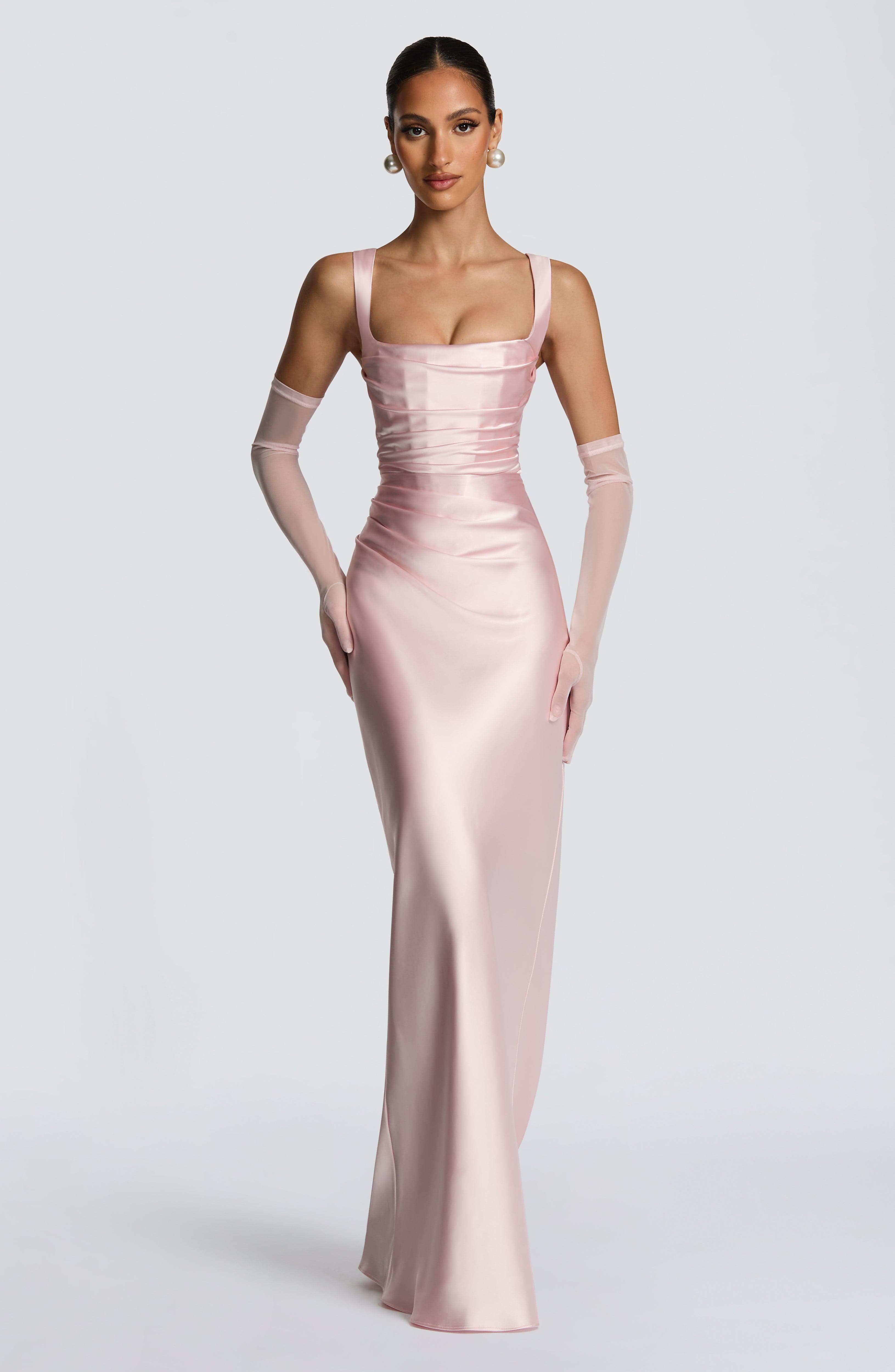 Flourenne Calandra Maxi Dress in Blush