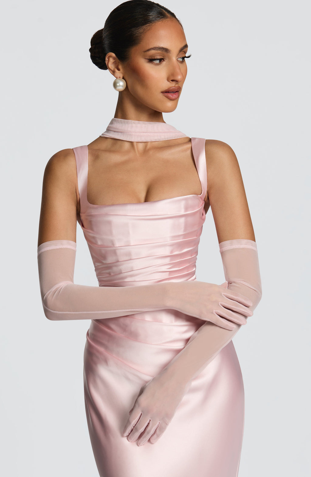 Flourenne Calandra Maxi Dress in Blush