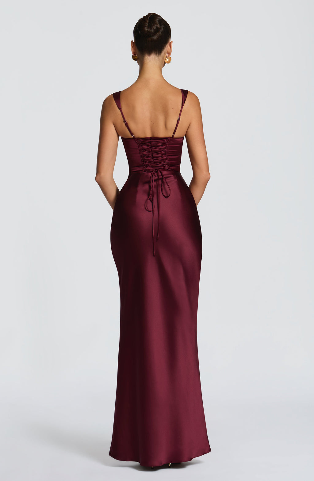 Flourenne Calandra Maxi Dress in Cherry Lacquer