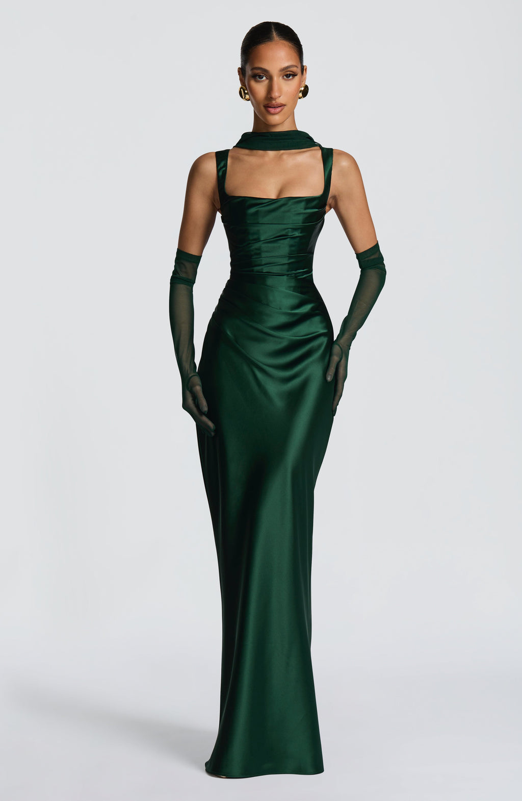 Flourenne Calandra Maxi Dress in Emerald