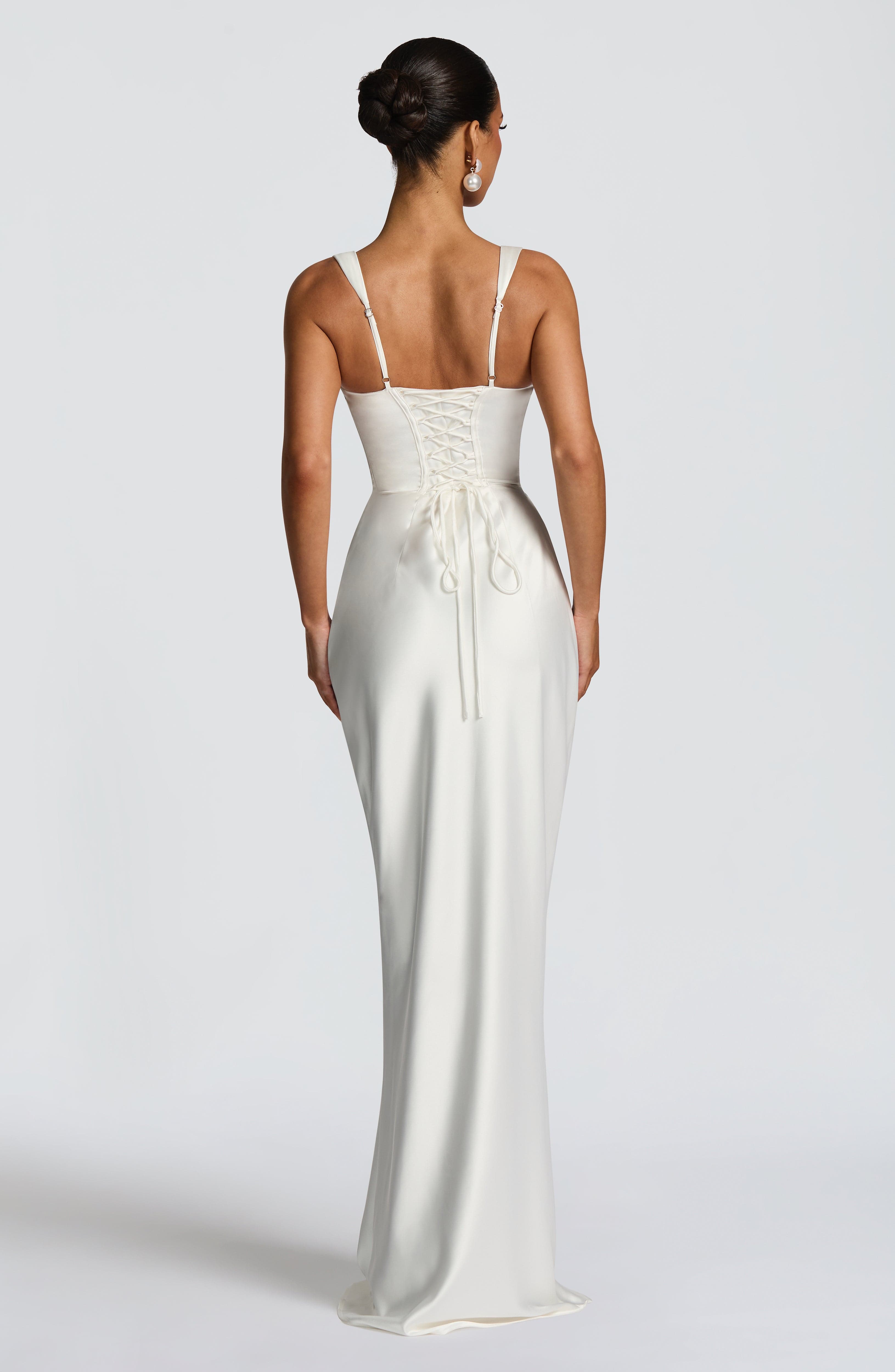 Flourenne Calandra Maxi Dress in Ivory