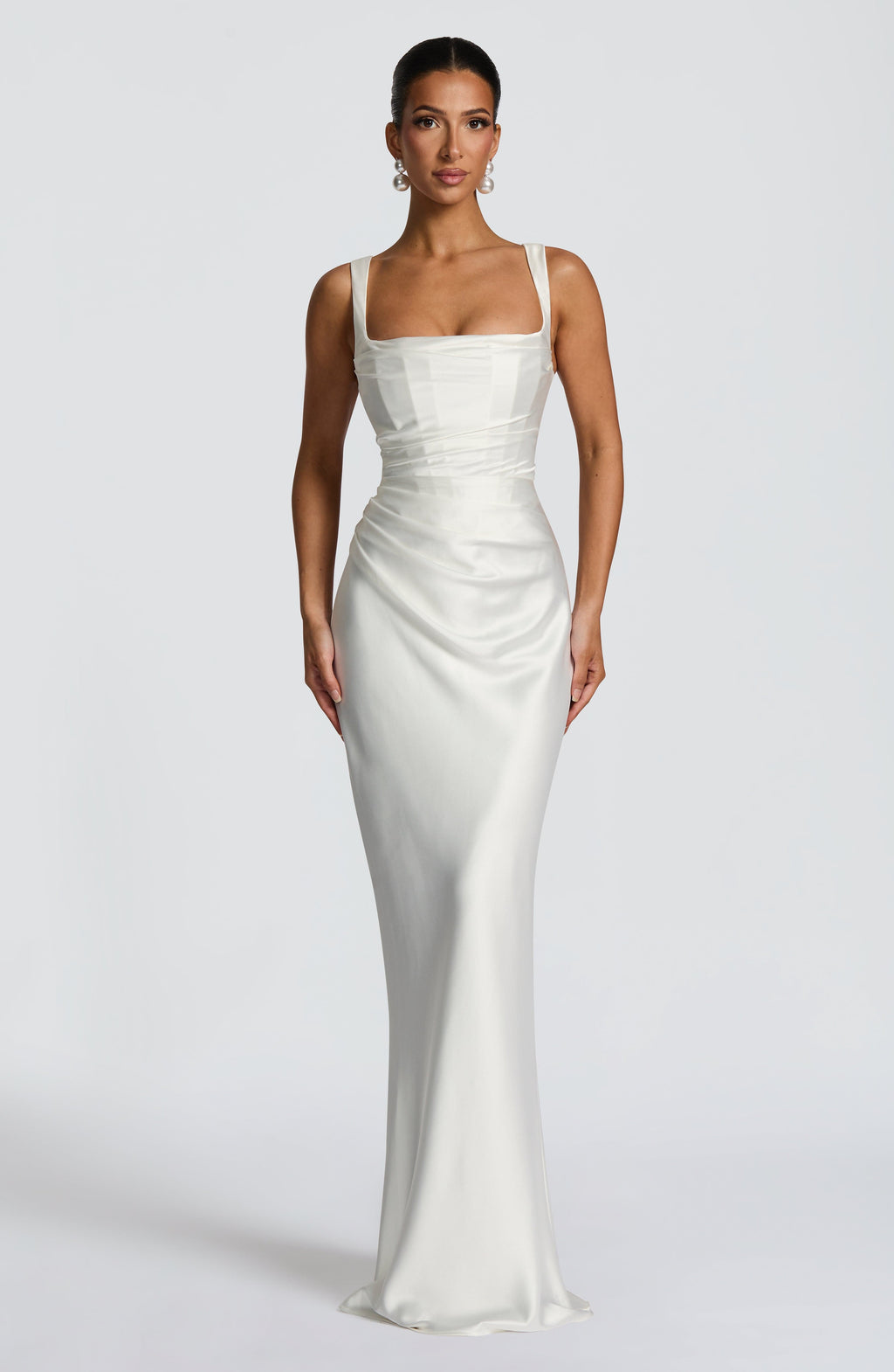 Flourenne Calandra Maxi Dress in Ivory