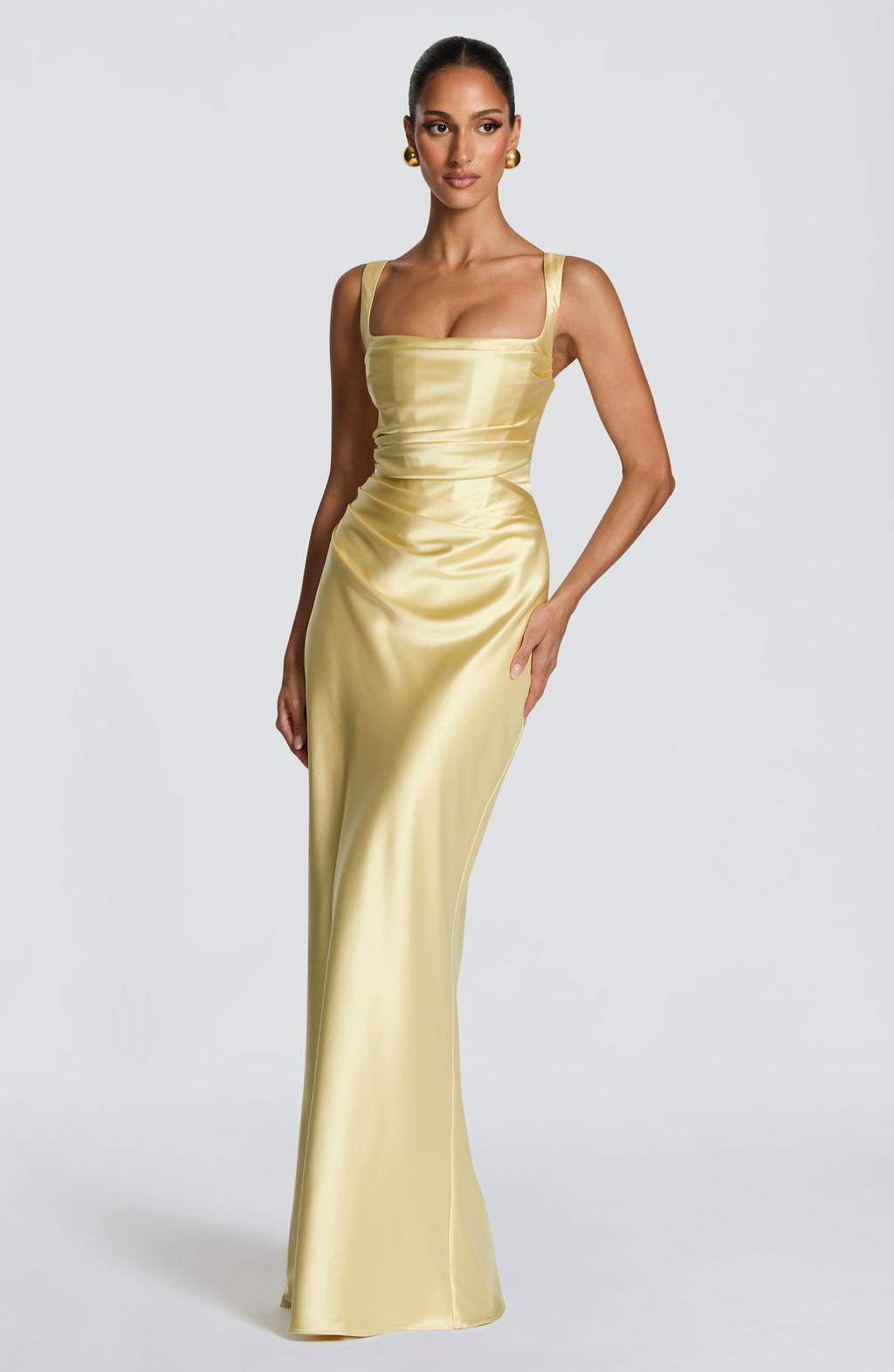 Flourenne Calandra Maxi Dress in Lemon