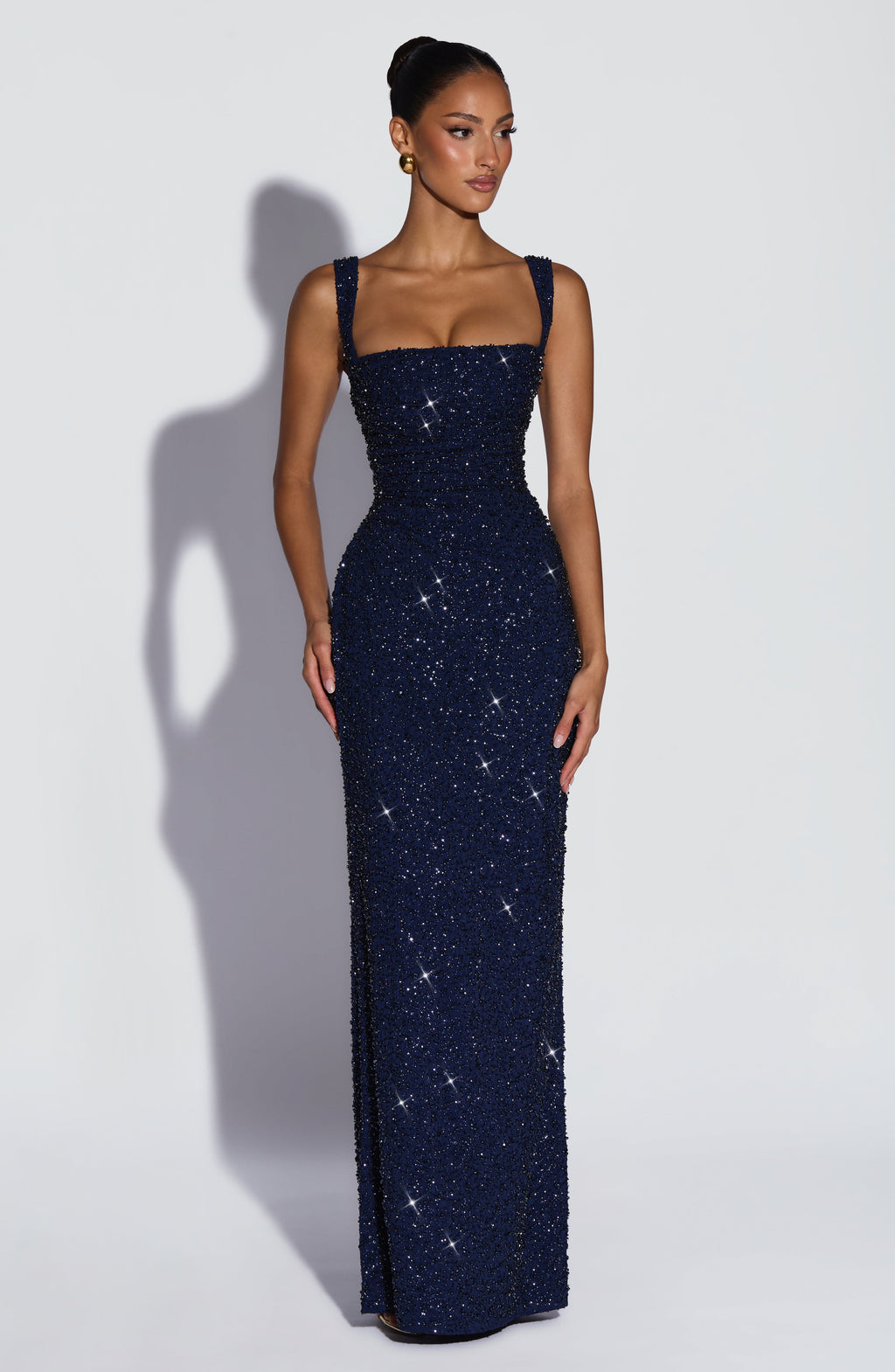 Flourenne Calandra Maxi Dress in Navy Sparkle
