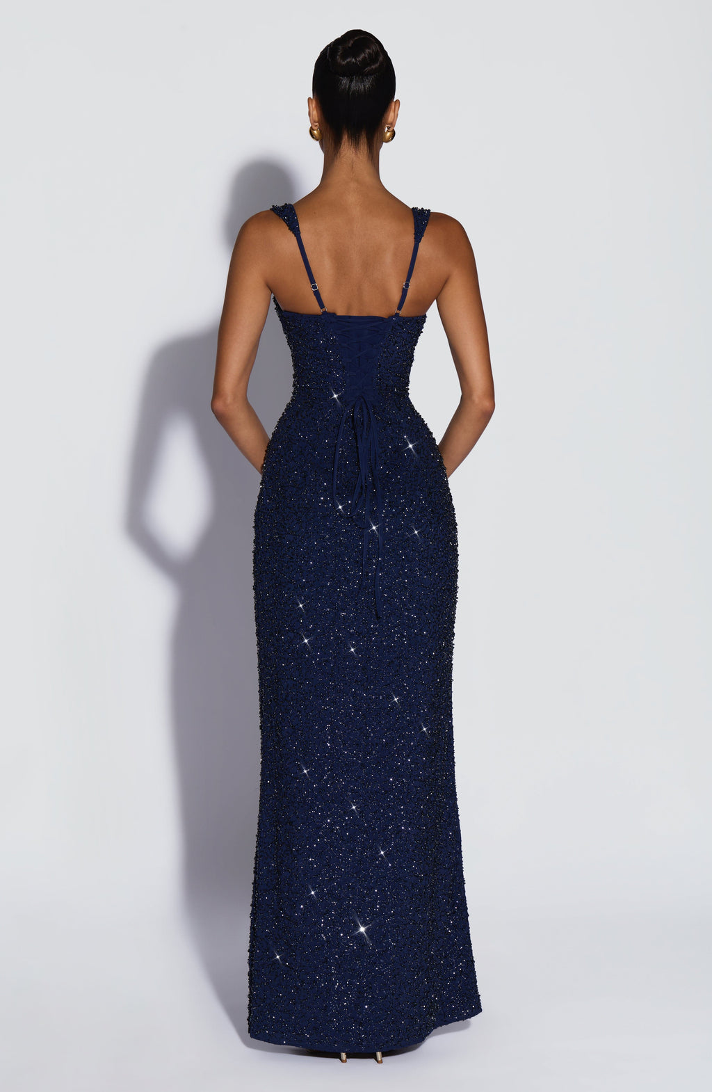 Flourenne Calandra Maxi Dress in Navy Sparkle