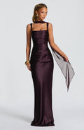 Flourenne Calandra Maxi Dress in Plum