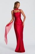 Flourenne Calandra Maxi Dress in Red
