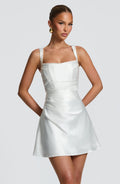Flourenne Calandria Mini Dress in Ivory