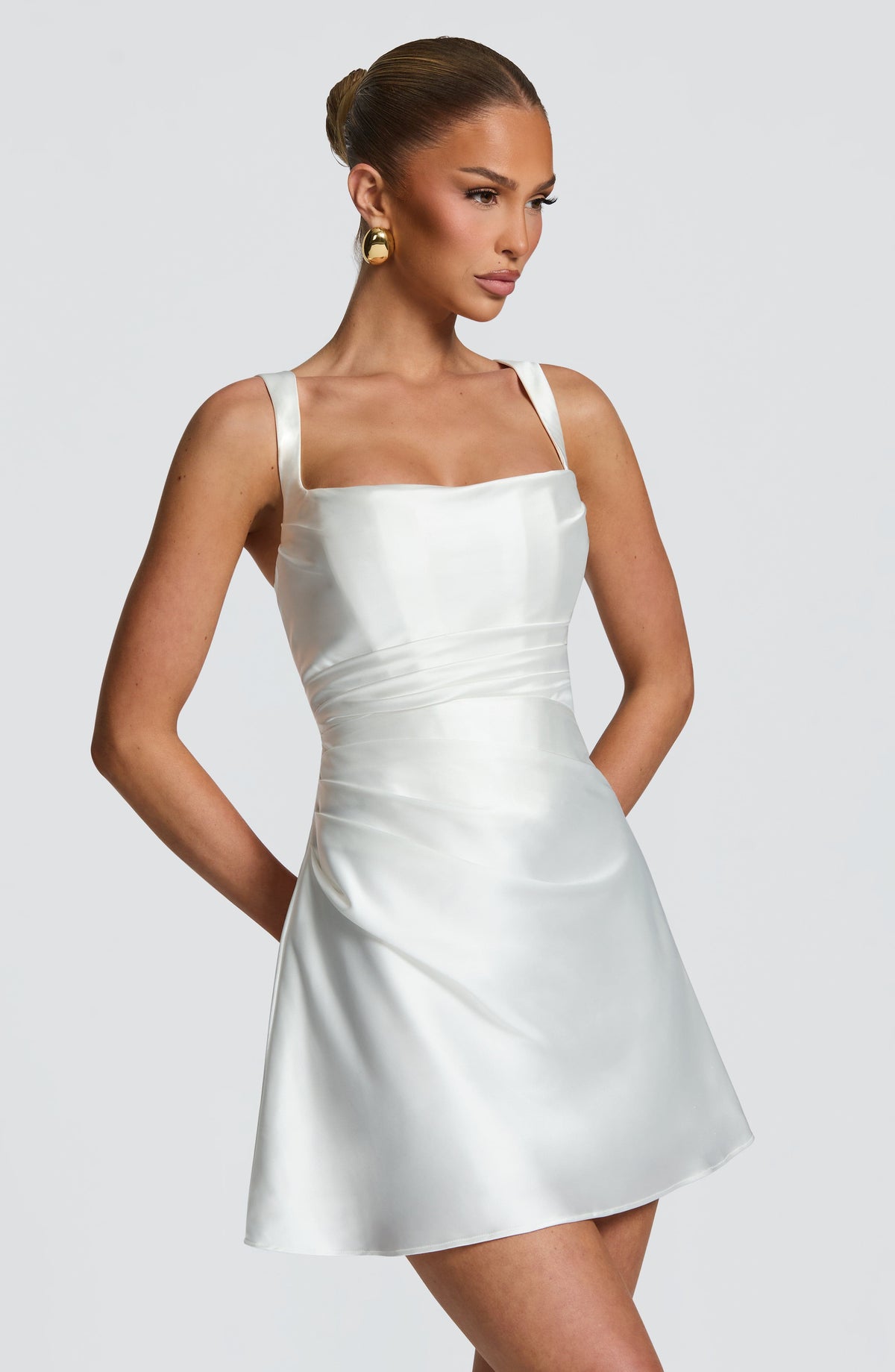 Flourenne Calandria Mini Dress in Ivory