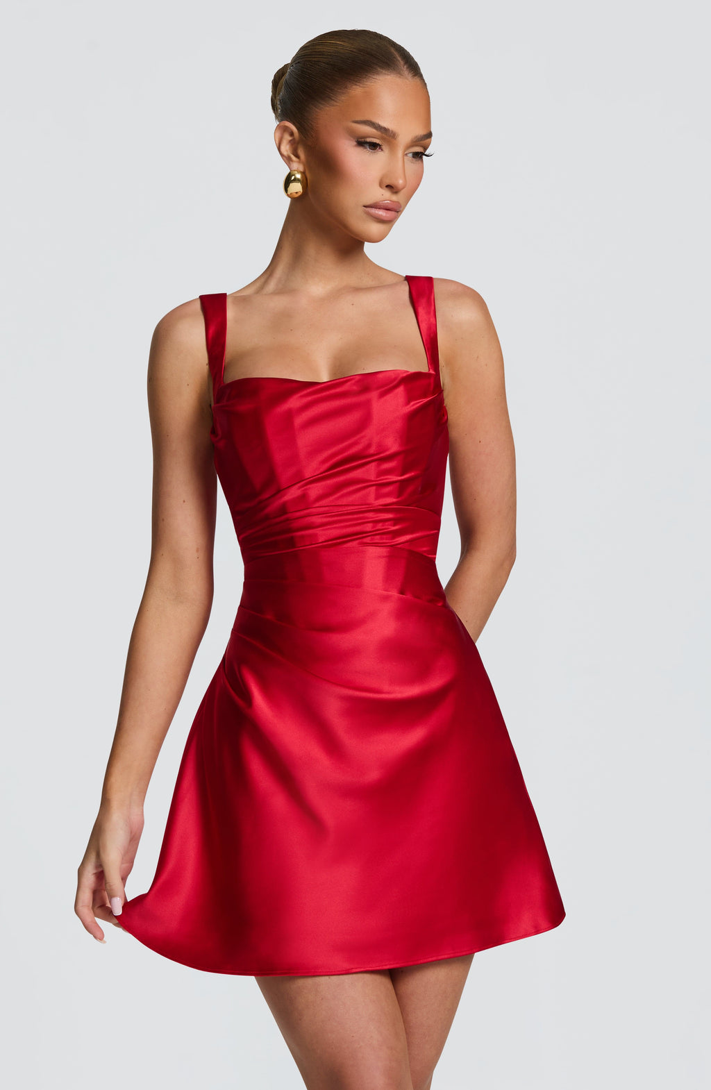 Flourenne Calandria Mini Dress in Red