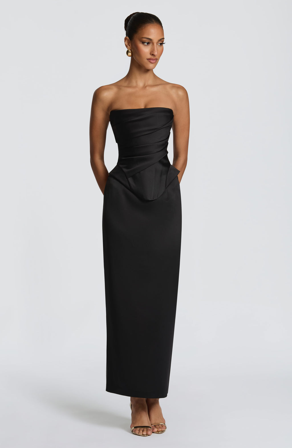 Flourenne Calliope Midi Skirt in Black
