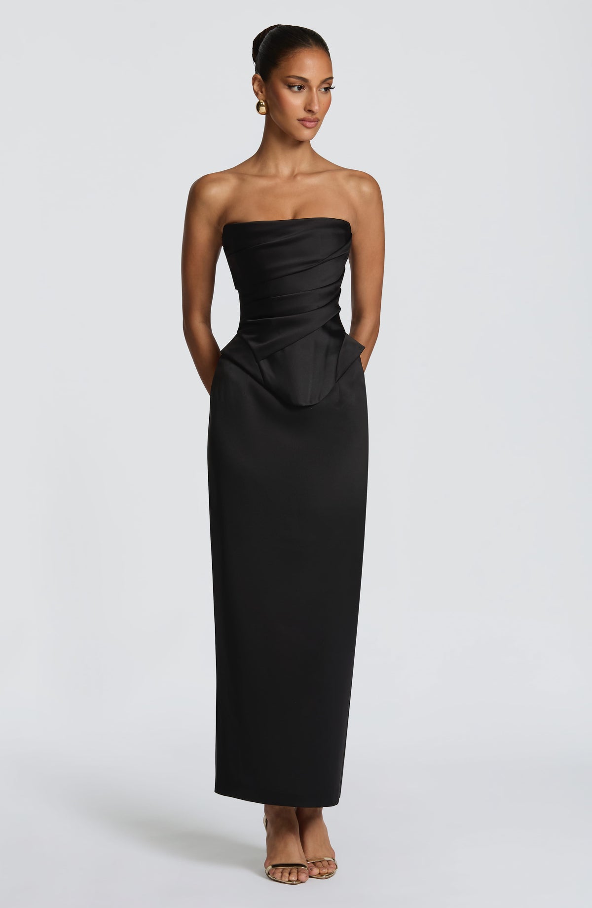 Flourenne Calliope Midi Skirt in Black