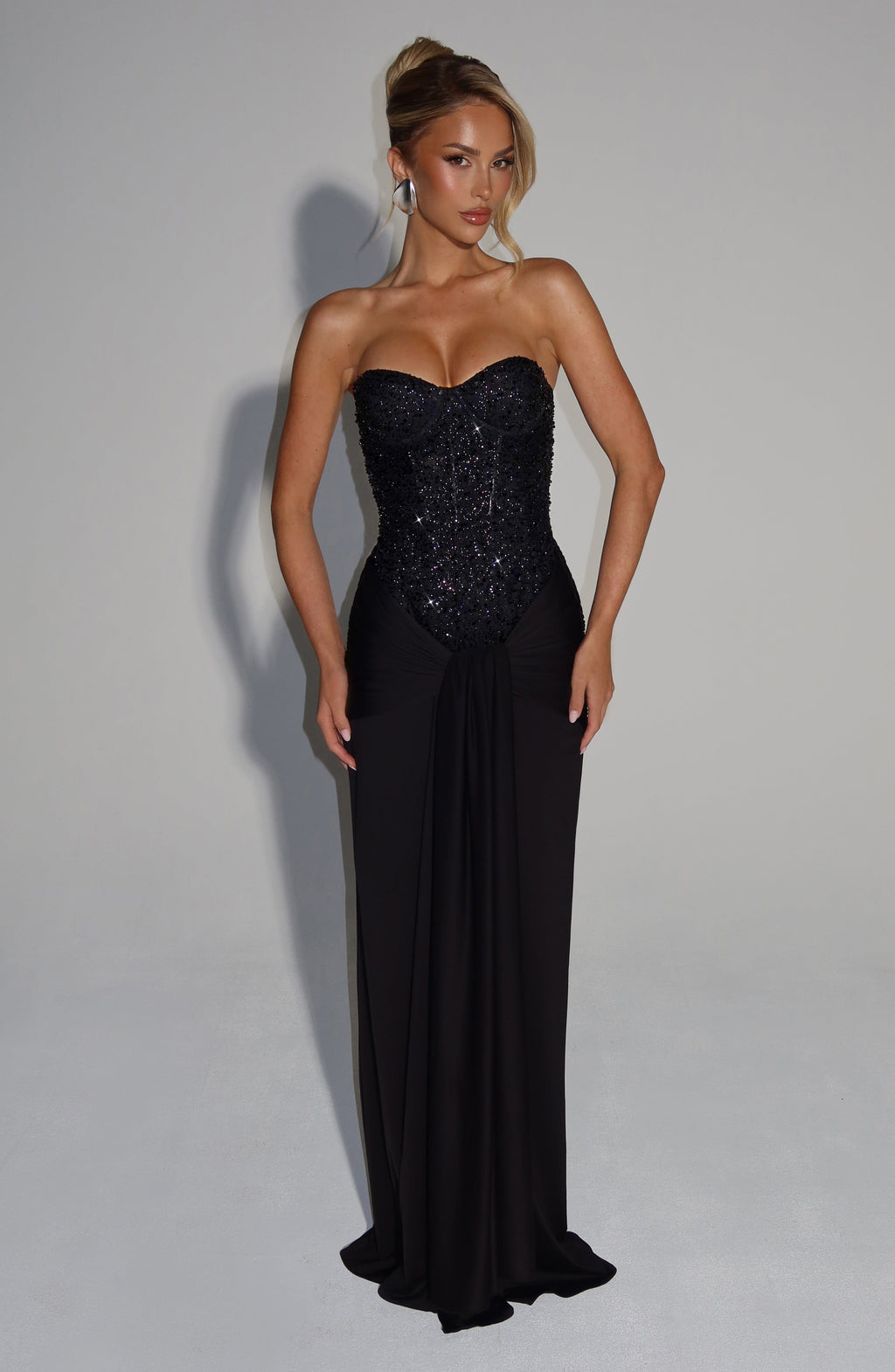 Flourenne Carina Maxi Dress in Black