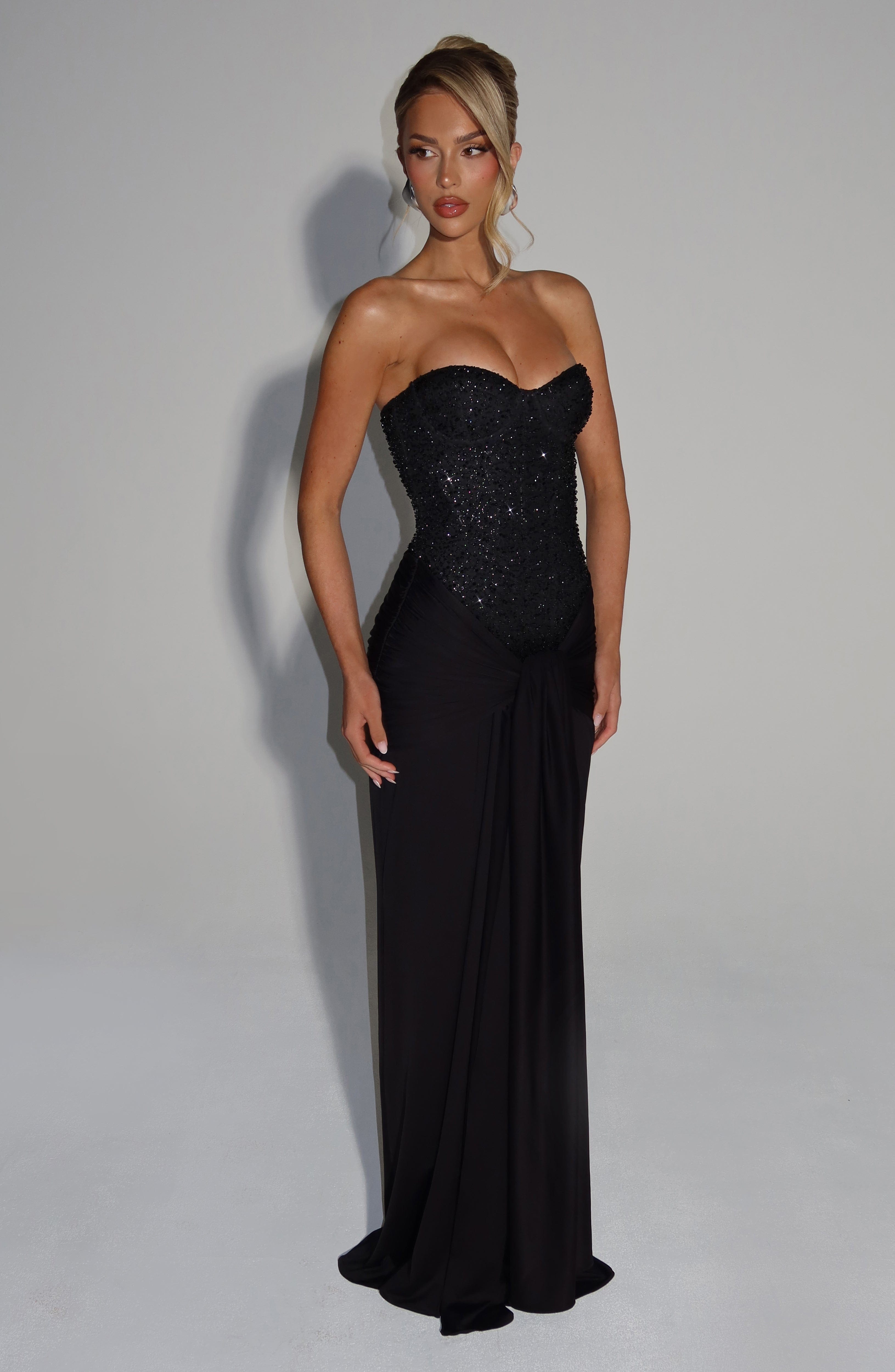 Flourenne Carina Maxi Dress in Black