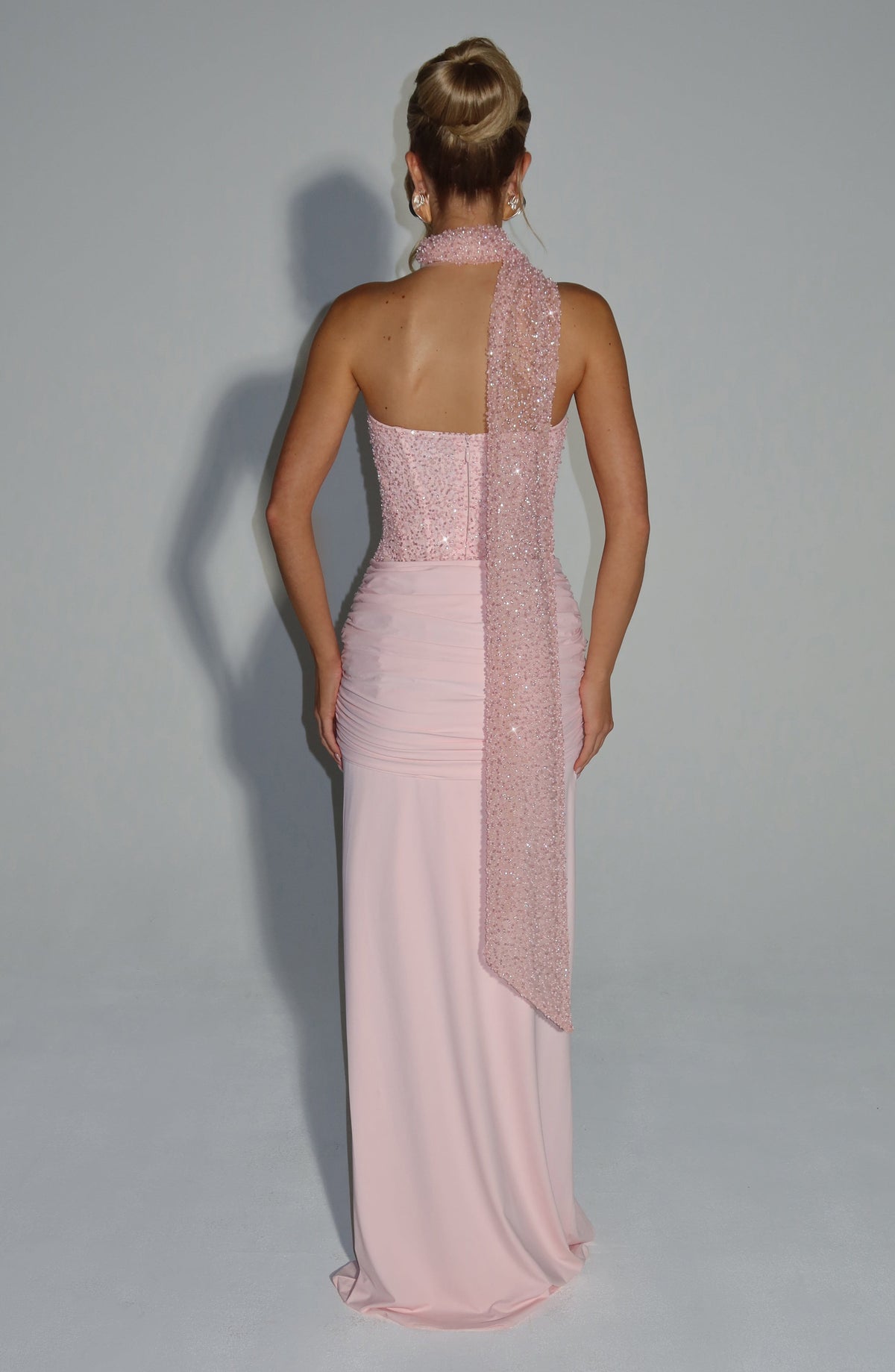 Flourenne Carina Maxi Dress in Blush