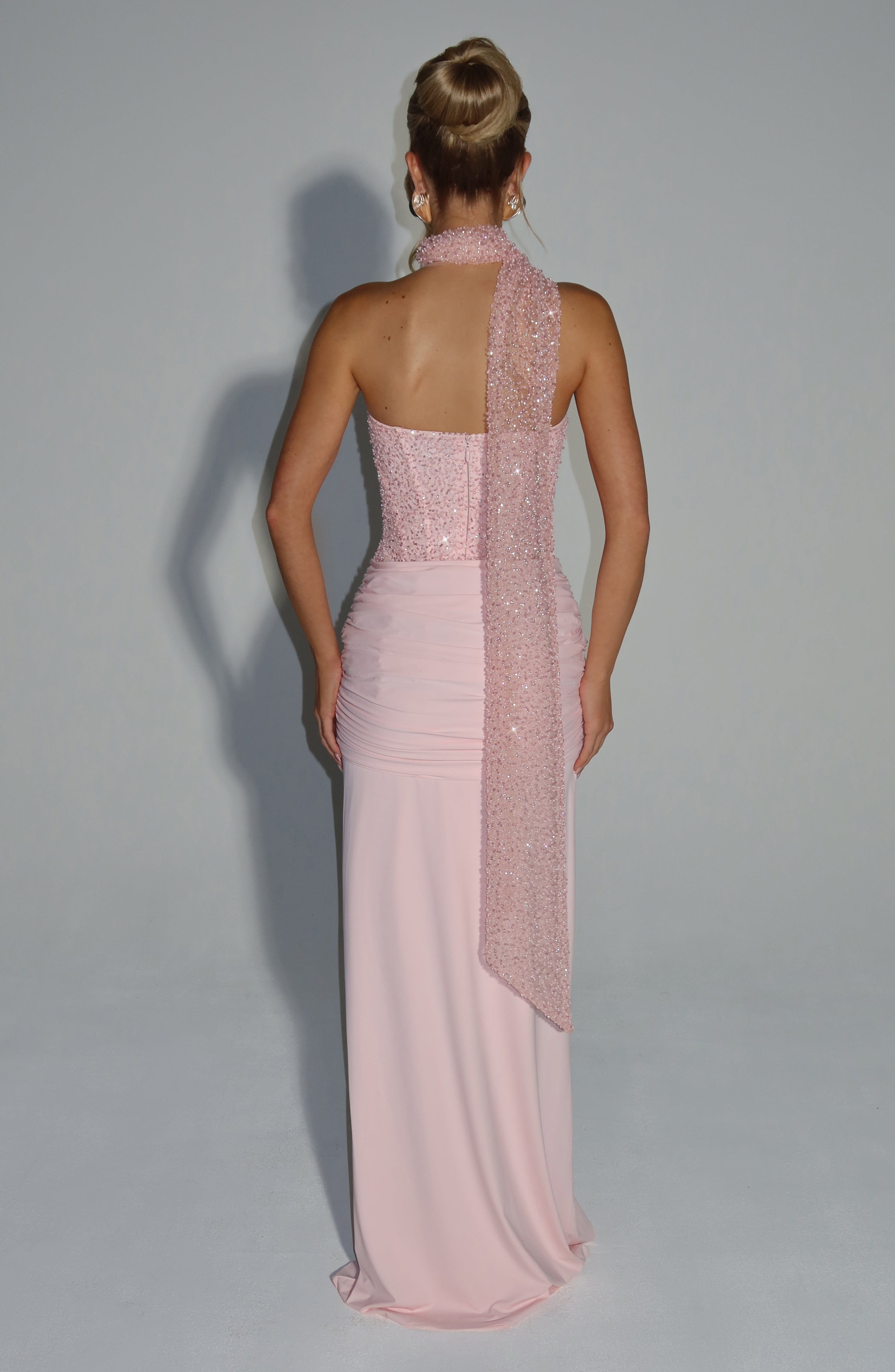 Flourenne Carina Maxi Dress in Blush