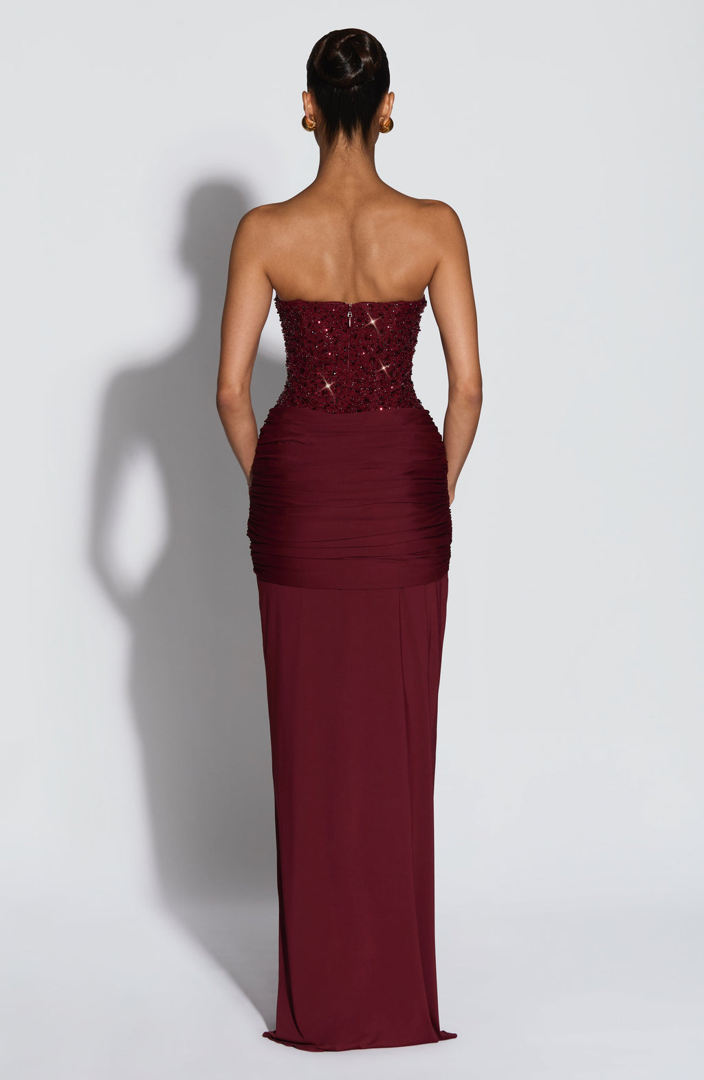 Flourenne Carina Maxi Dress in Burgundy