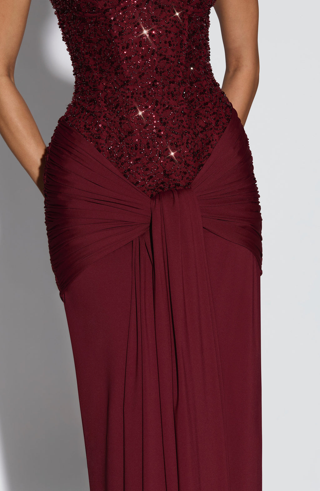 Flourenne Carina Maxi Dress in Burgundy