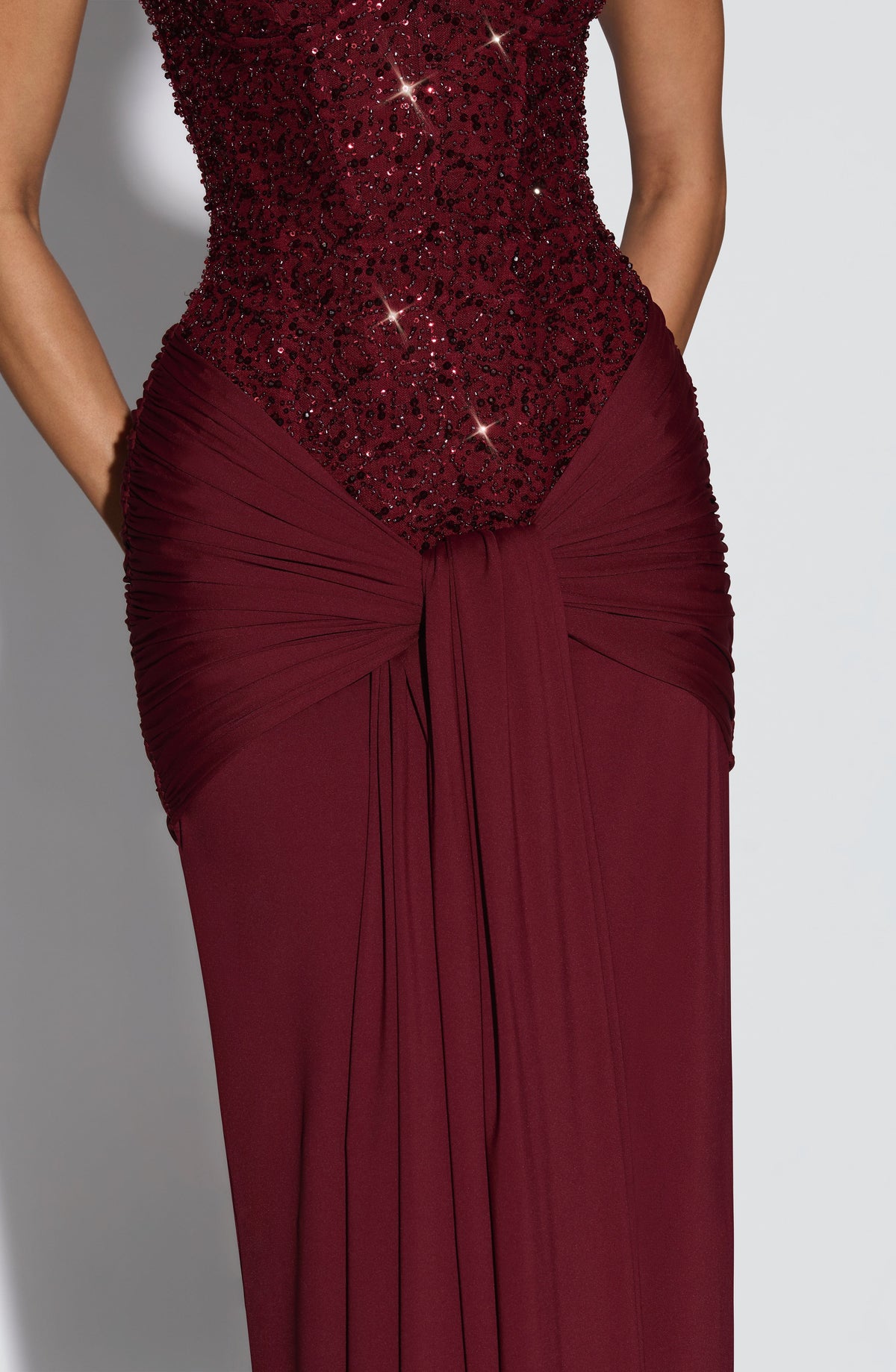 Flourenne Carina Maxi Dress in Burgundy