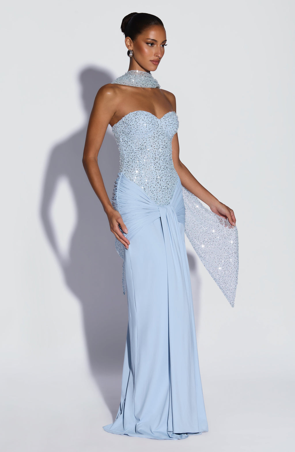 Flourenne Carina Maxi Dress in Glacier Blue