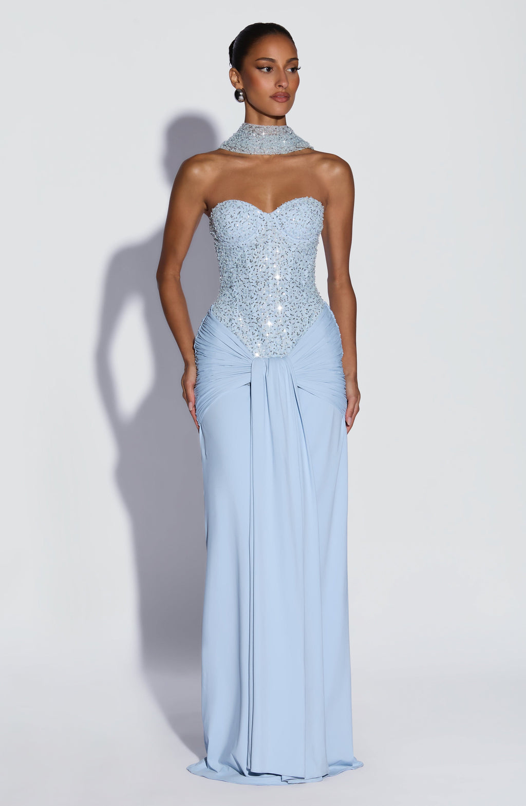 Flourenne Carina Maxi Dress in Glacier Blue