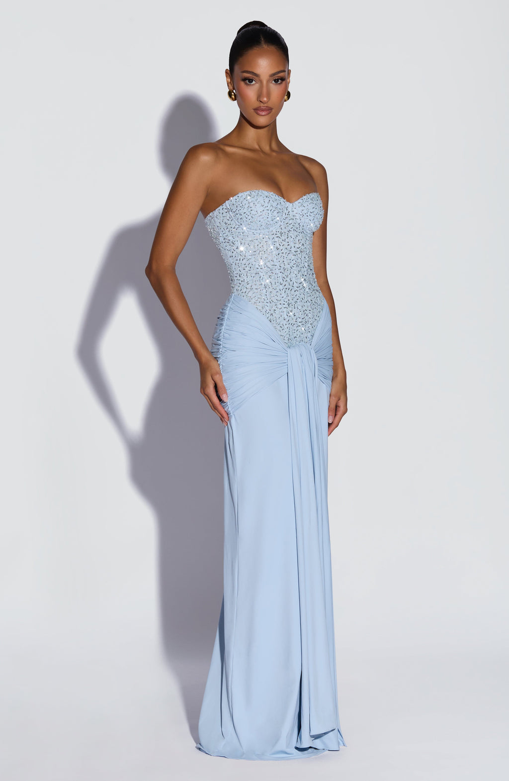 Flourenne Carina Maxi Dress in Glacier Blue