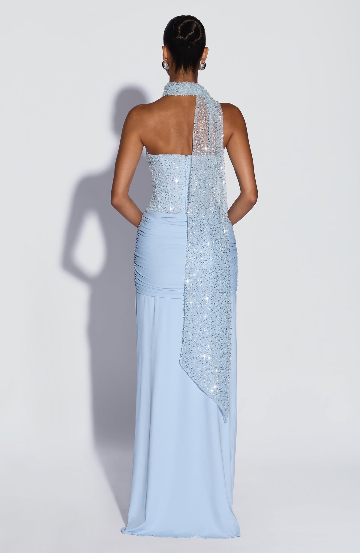 Flourenne Carina Maxi Dress in Glacier Blue