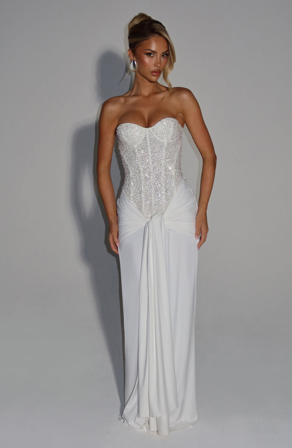 Flourenne Carina Maxi Dress in Ivory