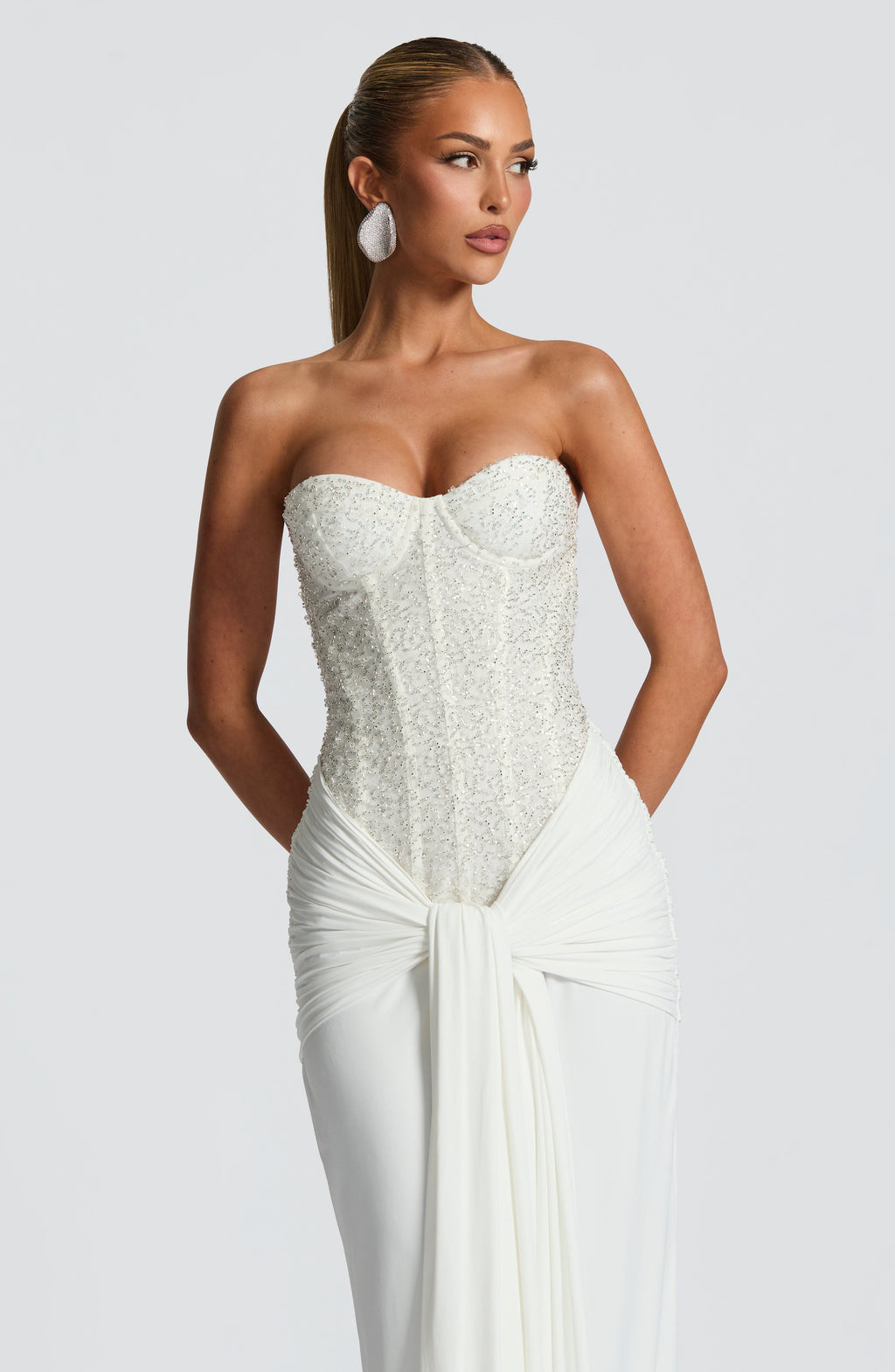 Flourenne Carina Maxi Dress in Ivory