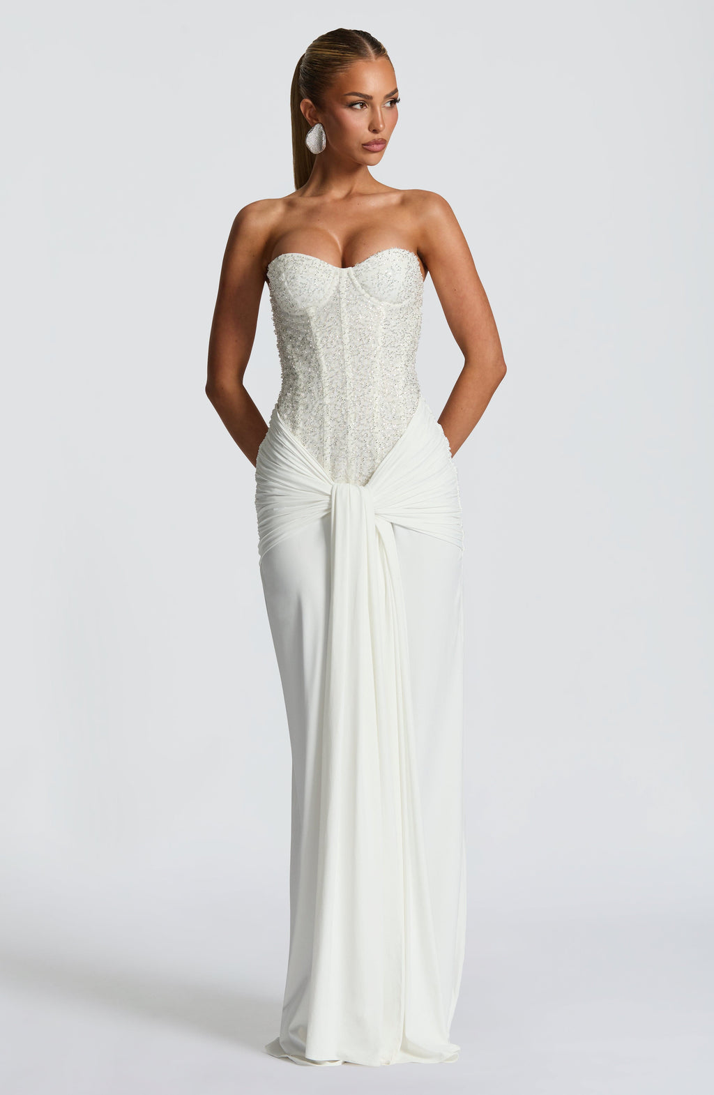 Flourenne Carina Maxi Dress in Ivory