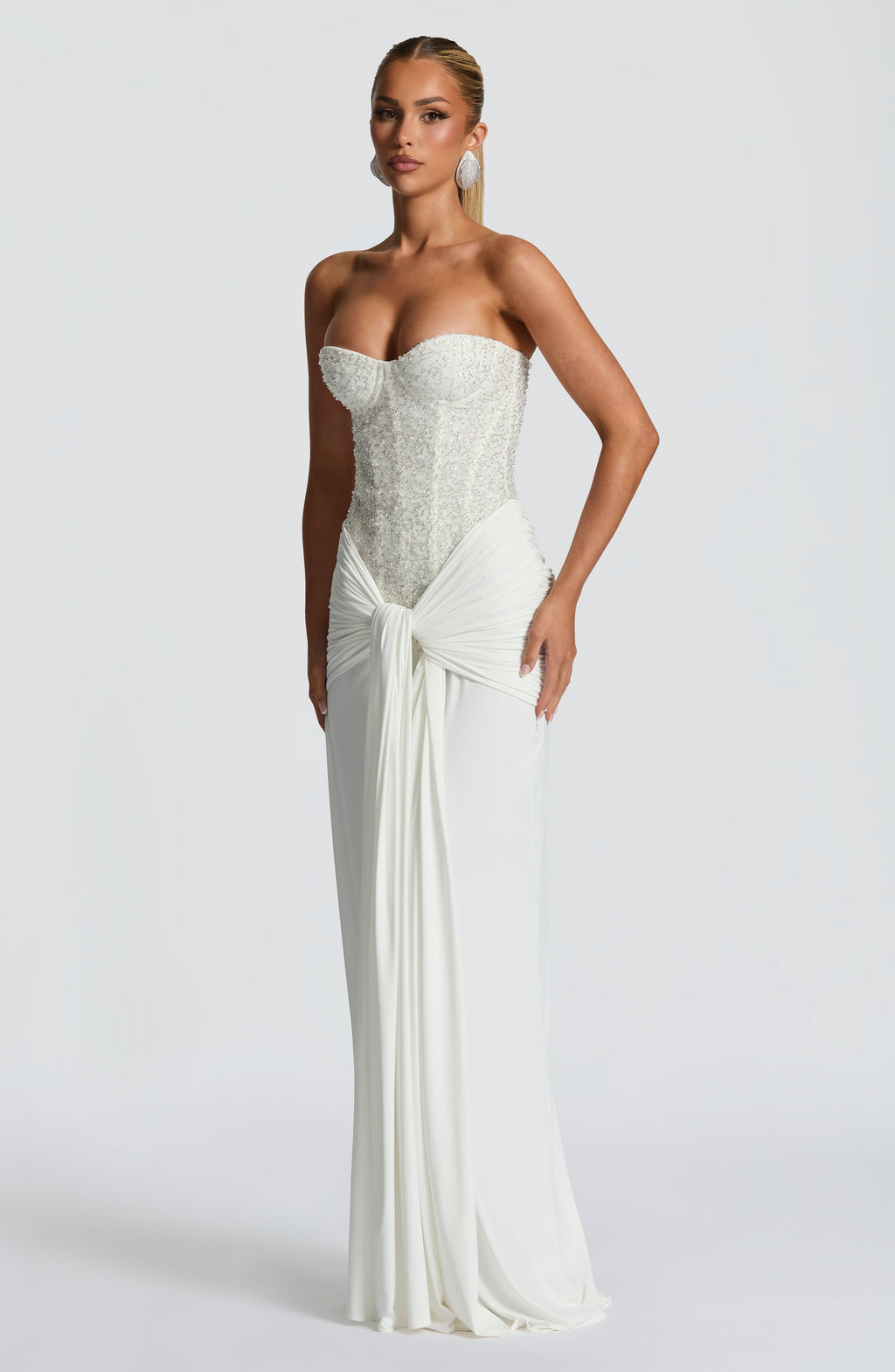 Flourenne Carina Maxi Dress in Ivory