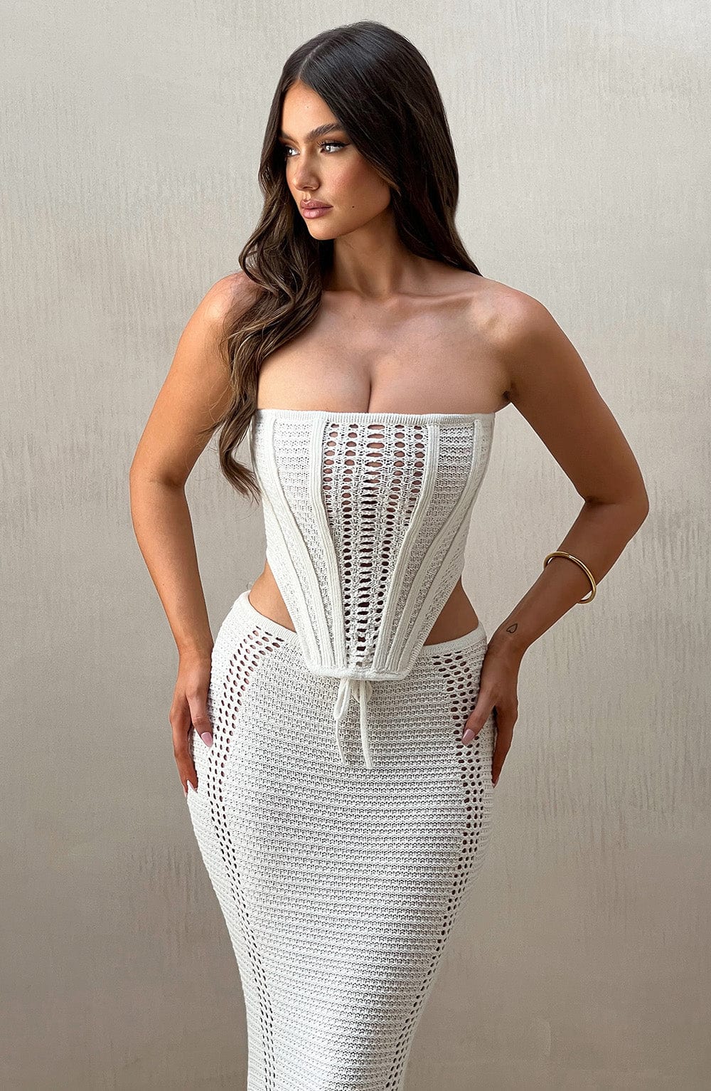 Flourenne Carly Corset in White