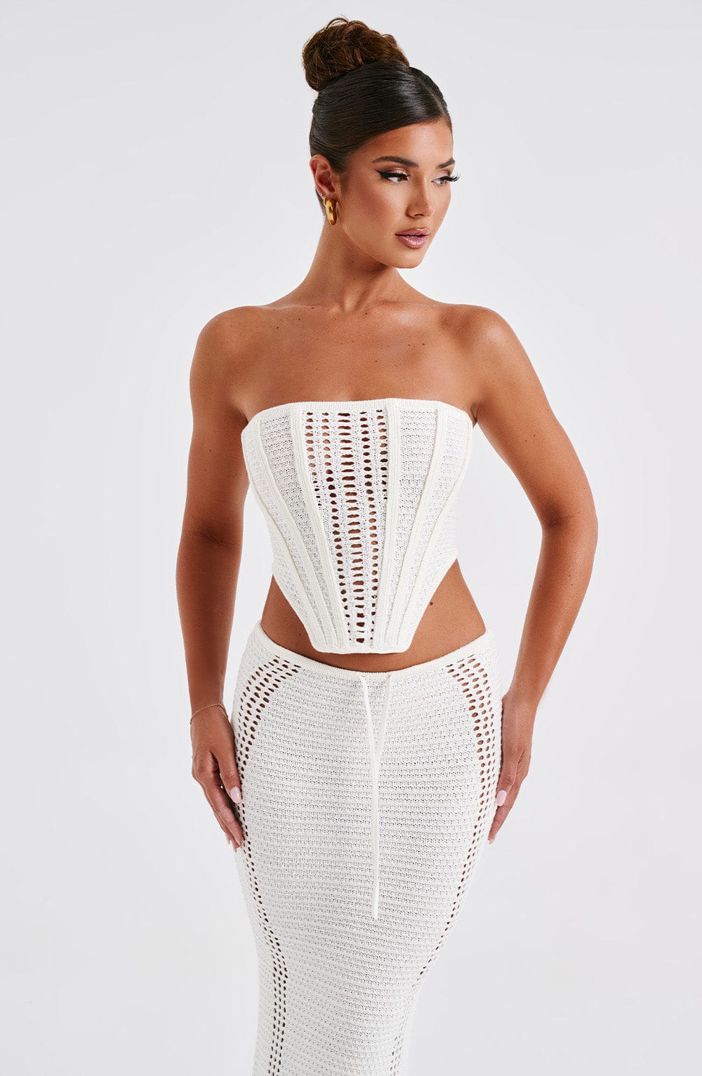 Flourenne Carly Corset in White