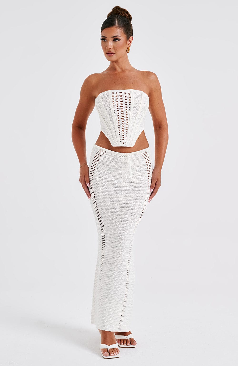 Flourenne Carly Corset in White