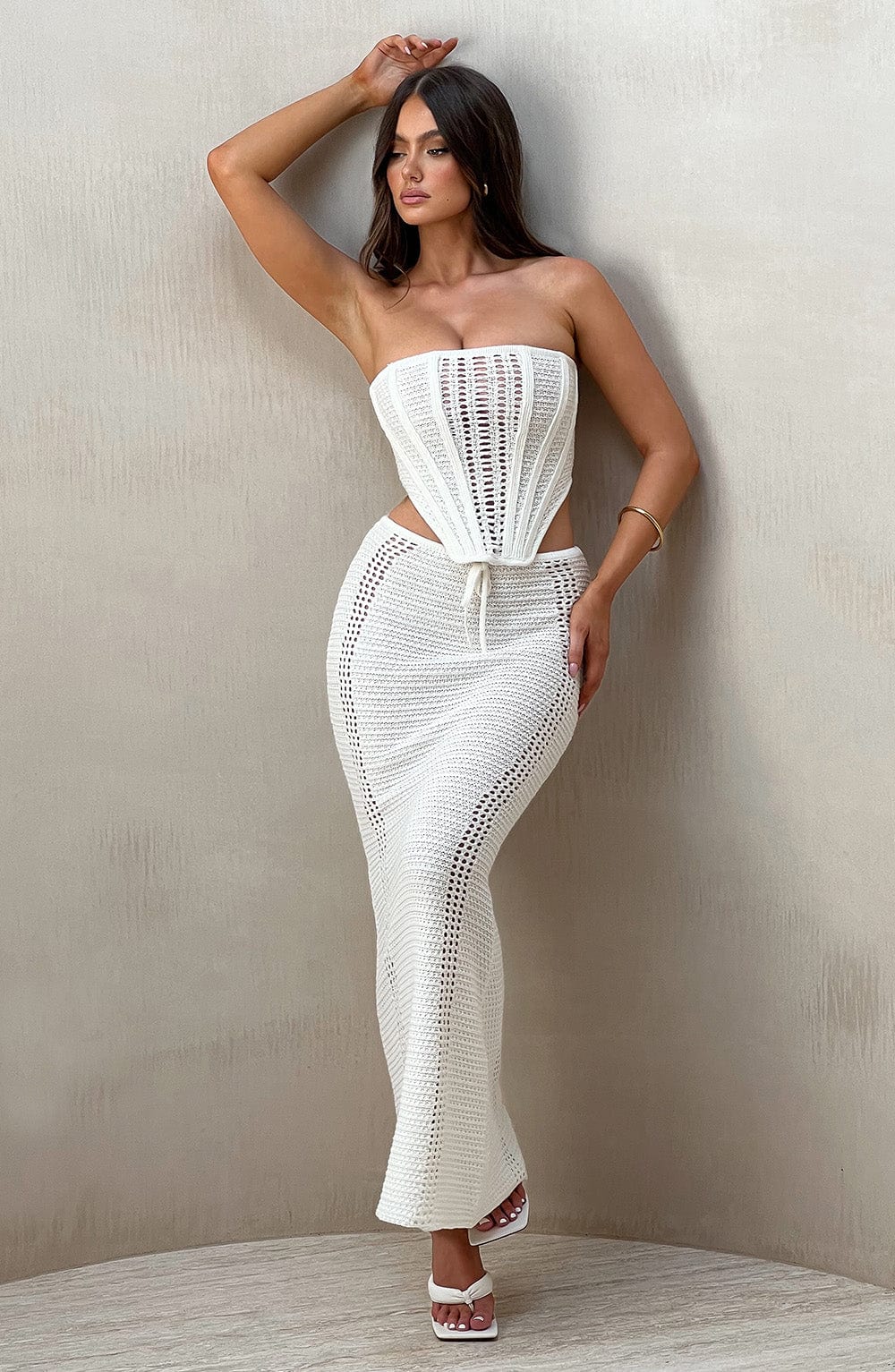 Flourenne Carly Corset in White
