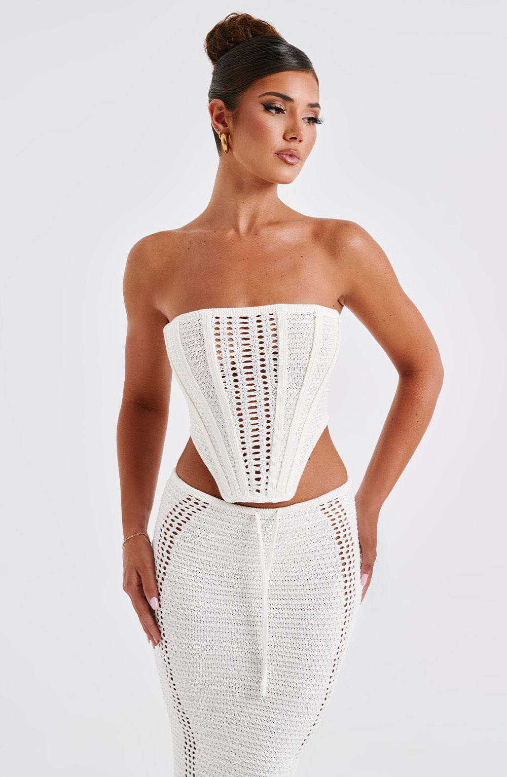 Flourenne Carly Corset in White