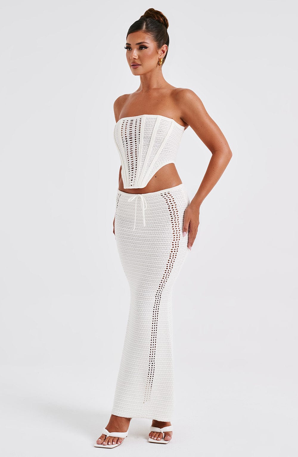 Flourenne Carly Corset in White