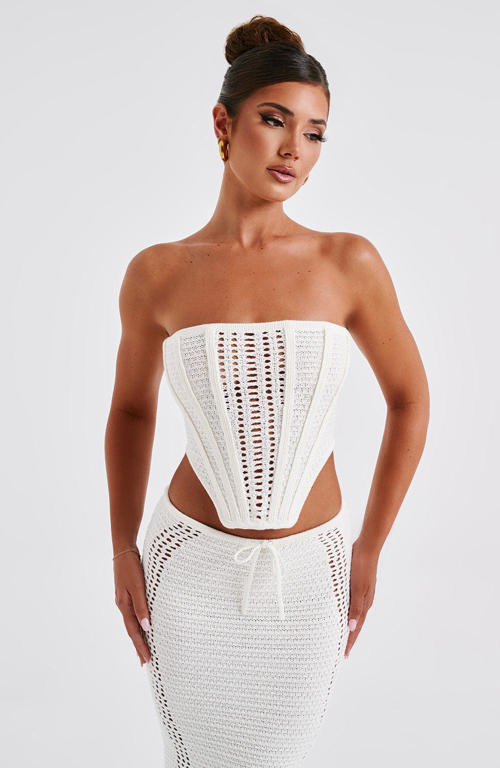 Flourenne Carly Corset in White