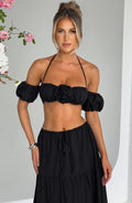 Flourenne Carmen Top in Black