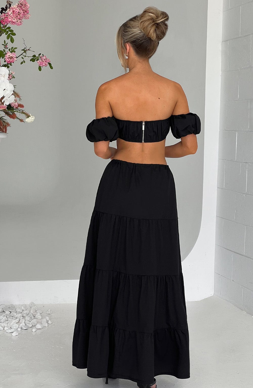 Flourenne Carmen Top in Black
