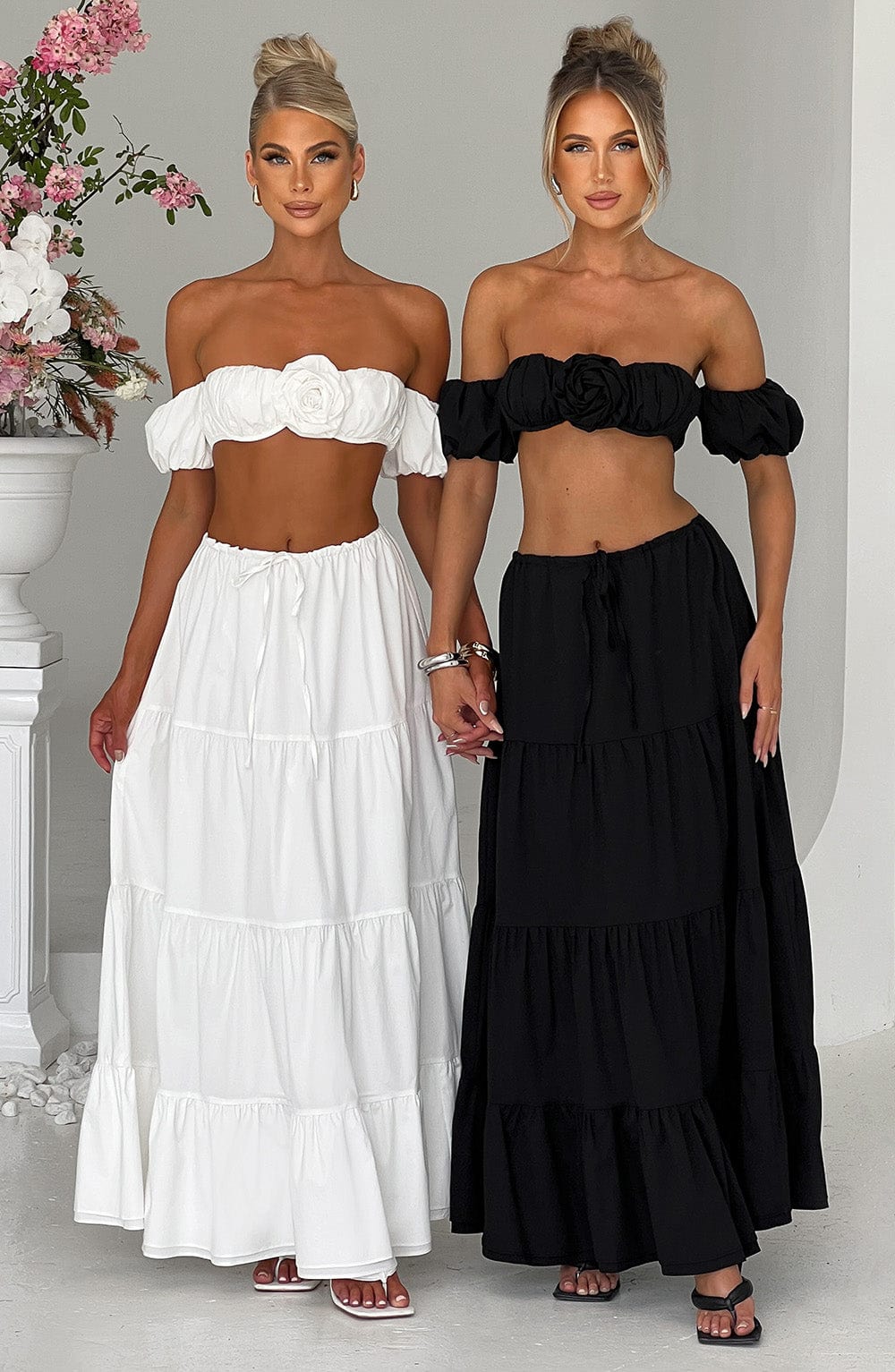 Flourenne Carmen Top in Black
