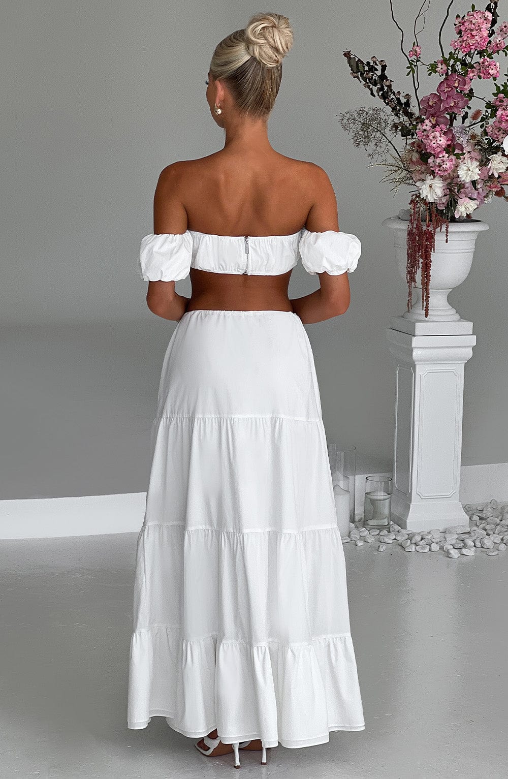 Flourenne Carmen Top in Ivory