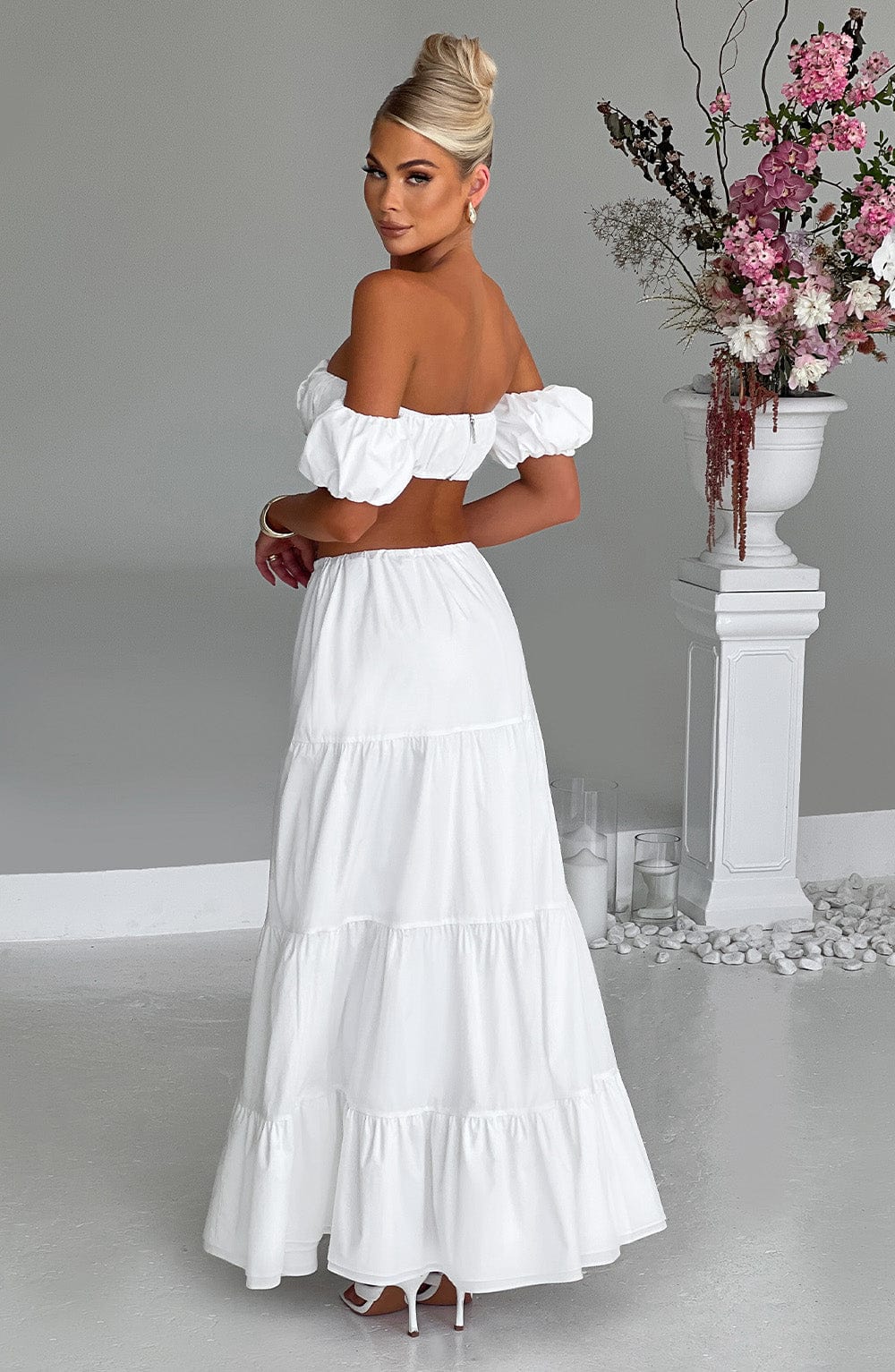 Flourenne Carmen Top in Ivory