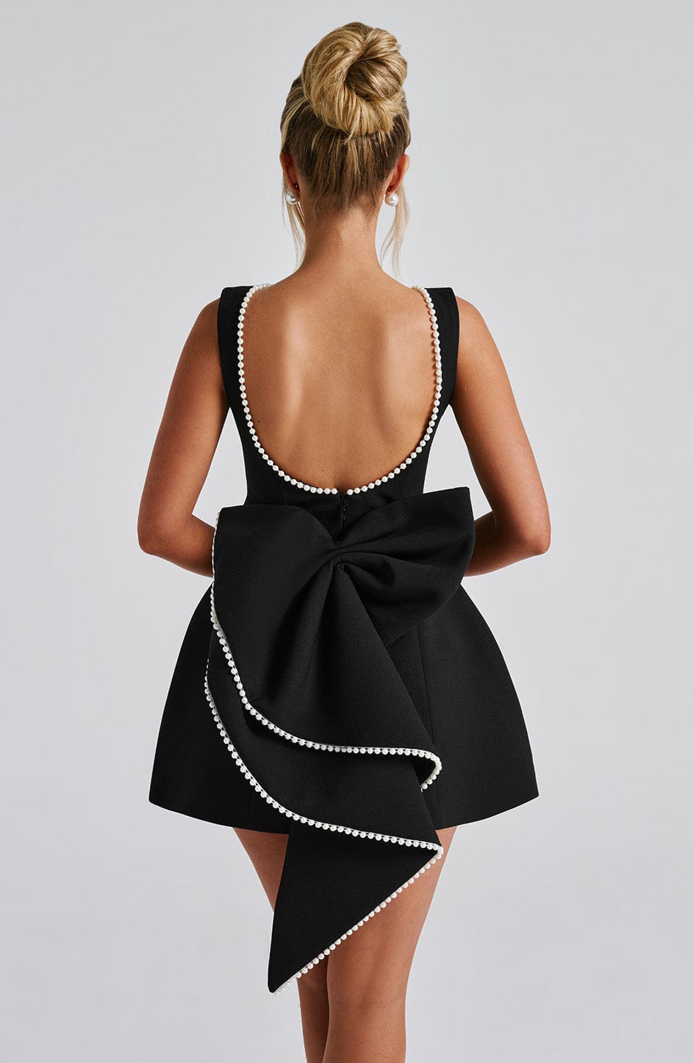 Flourenne Carys Mini Dress in Black