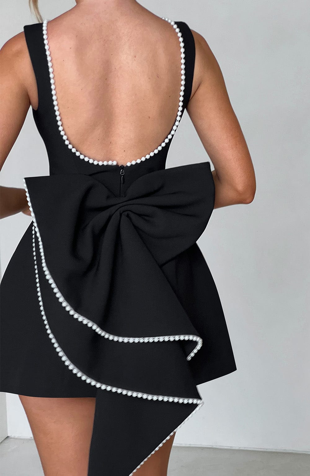 Flourenne Carys Mini Dress in Black