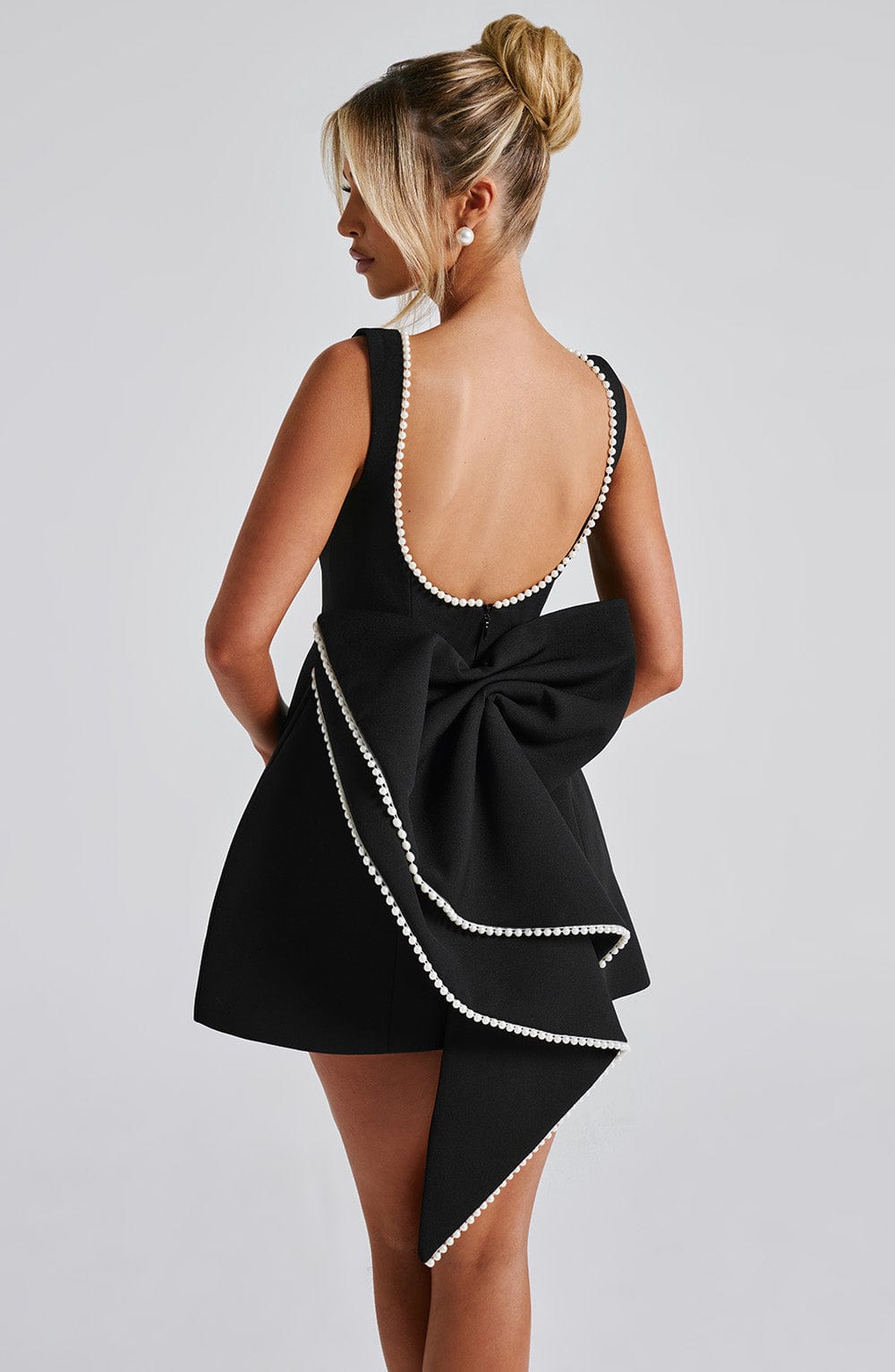 Flourenne Carys Mini Dress in Black