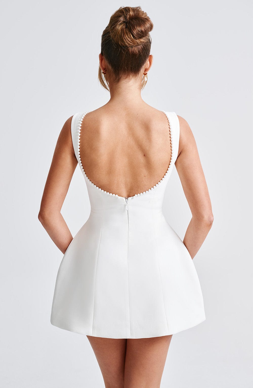 Flourenne Carys Mini Dress in Ivory