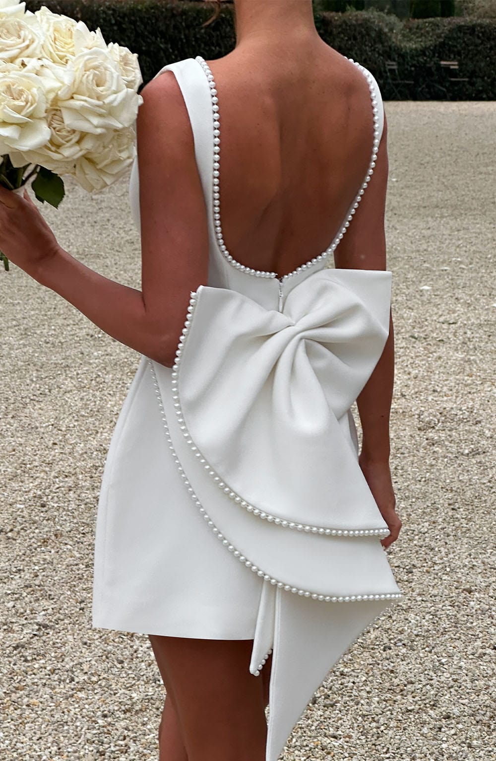Flourenne Carys Mini Dress in Ivory
