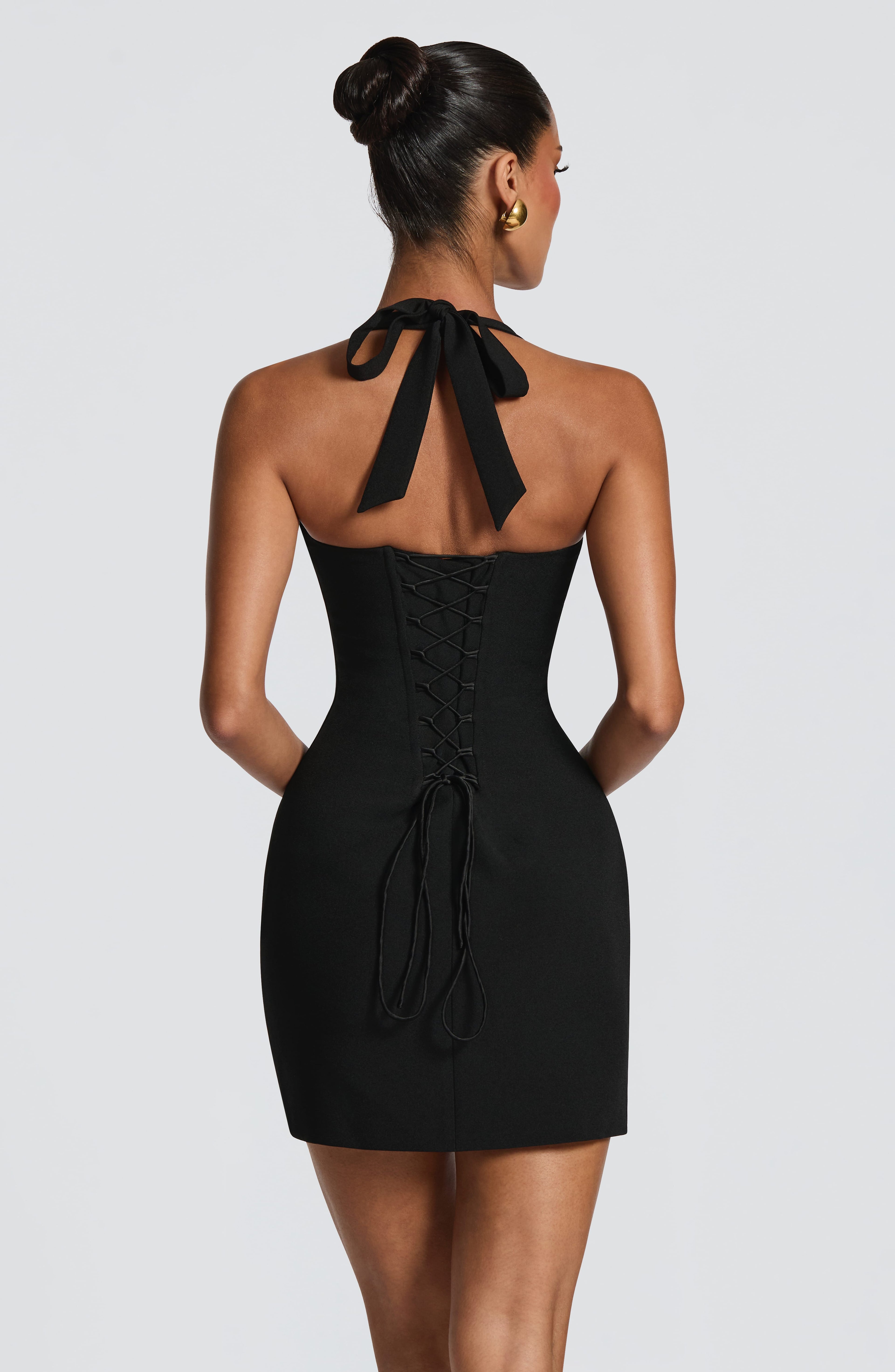 Flourenne Cassara Mini Dress in Black